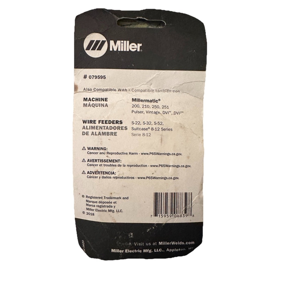 Miller 079595 Profax PX V-Groove Drive Roll Kit, 0.035 Inch Solid Wire - Picture 2 of 2